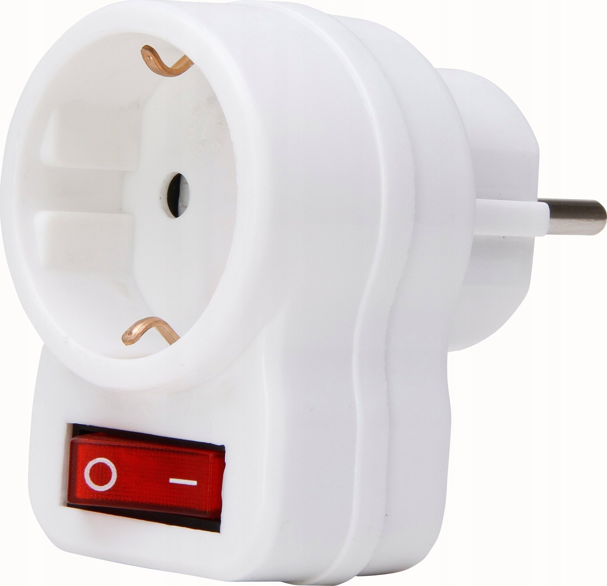 Kopp Zwischenstecker mit Schalter, 1 Stück, arktis/weiß, 470112003