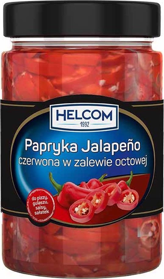 Greek Trade Helcom Papryka Jalapeno czerwona w zalewie octowej 327 ml