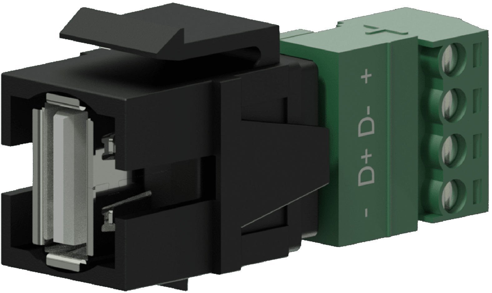 Adapter PROCAB VCK625/B, USB 2.0 A do 4-pinowy euroblock czarny