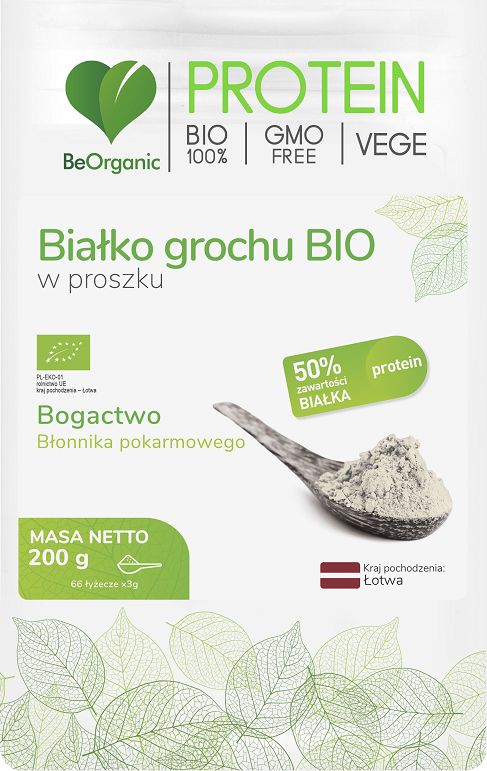Beorganic Białko Grochu Bio 200G Beorganic Medicaline Błonnik Pokarmowy
