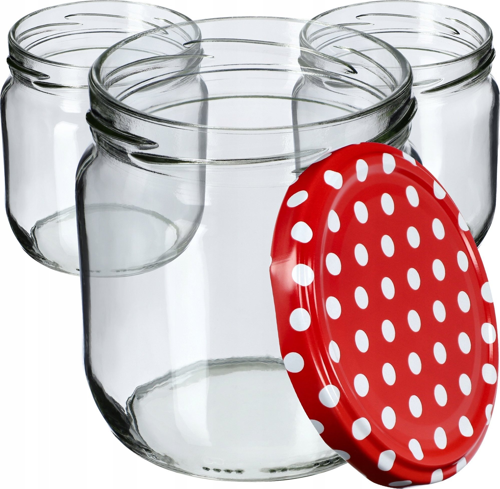 Kadax 48x Słoiki Słoik 425ml Na Miód Dżem Zakrętki fi82