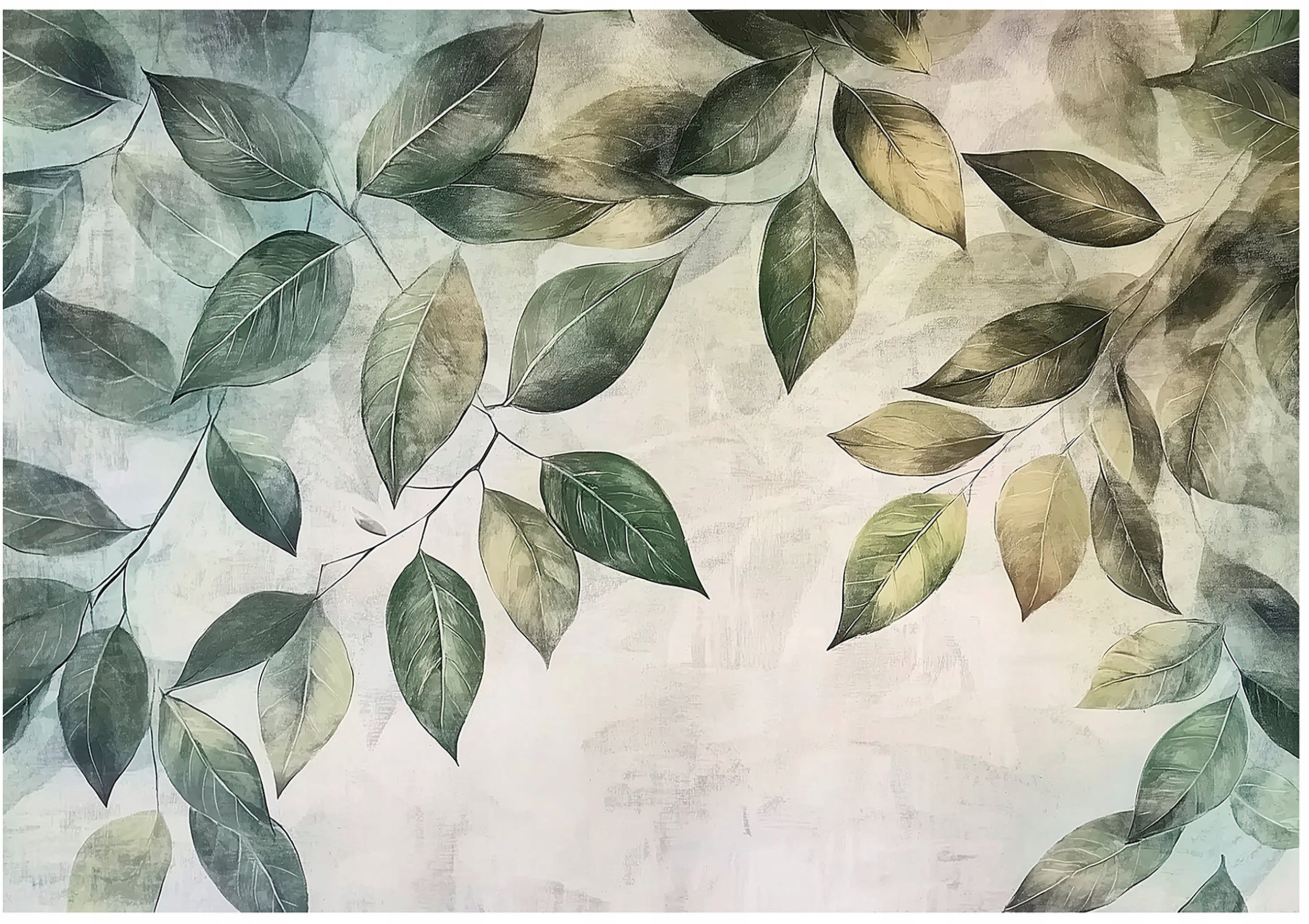 Fototapeta Liście Wiszące Zielony Sypialnia Salon Tapeta Flizelina 250X175