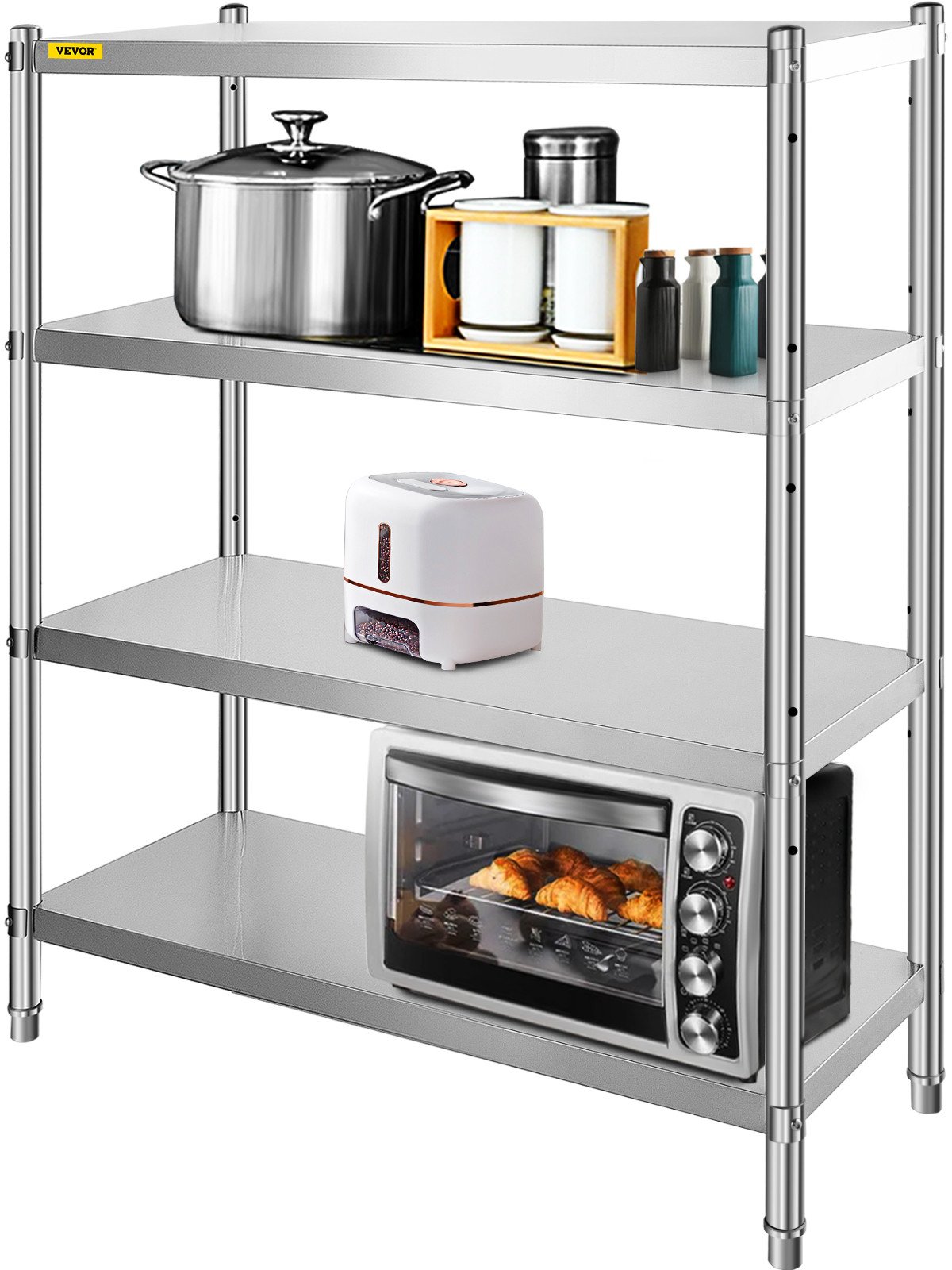 Regał kuchenny gastronomiczny magazynowy 4-poziomy