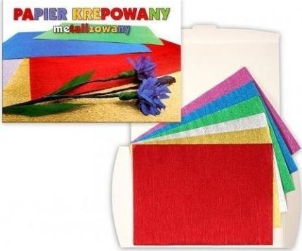 Starpak Papier metalizowany krepowany, 6 kolorów C5 (179830)