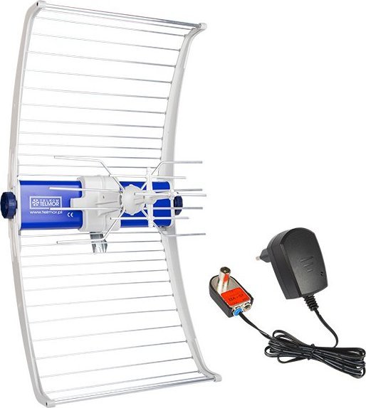 Antena RTV Telkom-Telmor Antena TV DVB-T/T2 ASR IQ 5G 700 PROTECTED 2023 z zasilaczem ZZA-7 Telkom Telmor