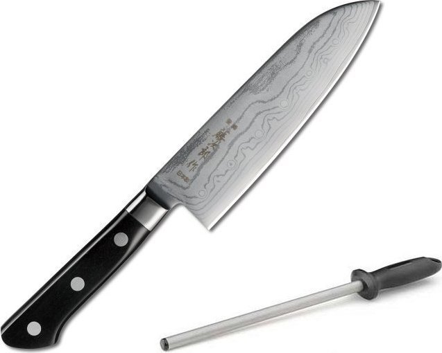 Nóż Santoku 17cm Tojiro DP37 PLUS ostrzałka Taidea T0825D