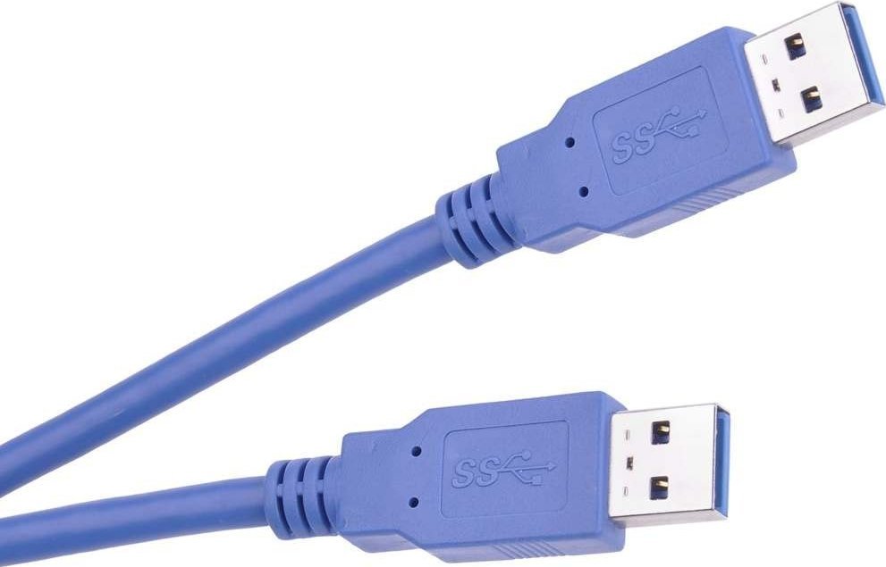 Kabel USB LP USB-A - USB-A 1.8 m Fioletowy (LEC-KPO2900)
