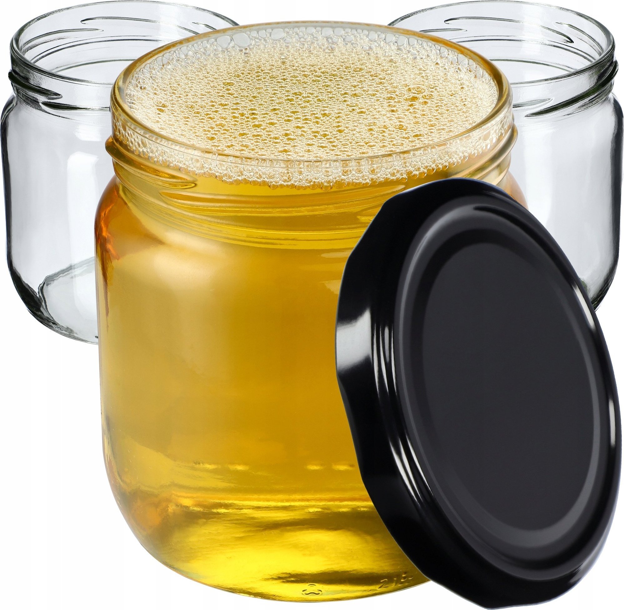 Kadax 24x Słoiki Słoik 425ml Na Miód Dżem Zakrętki fi82