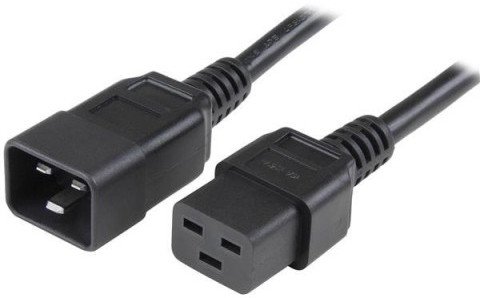 Kabel zasilający Manhattan IEC320 C19 na C20 16A 2m czarny