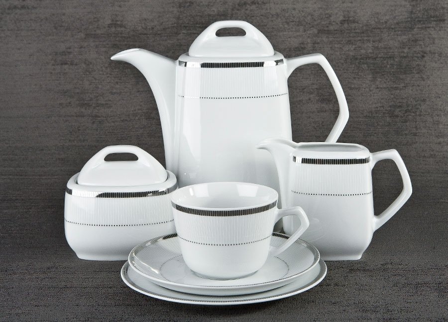 Ćmielów Serwis do kawy 12/27 Marcello Silver