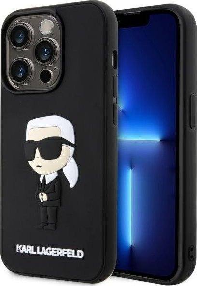 Karl Lagerfeld Etui Karl Lagerfeld KLHCP14X3DRKINK Apple iPhone 14 Pro Max czarny/black hardcase Rubber Ikonik 3D