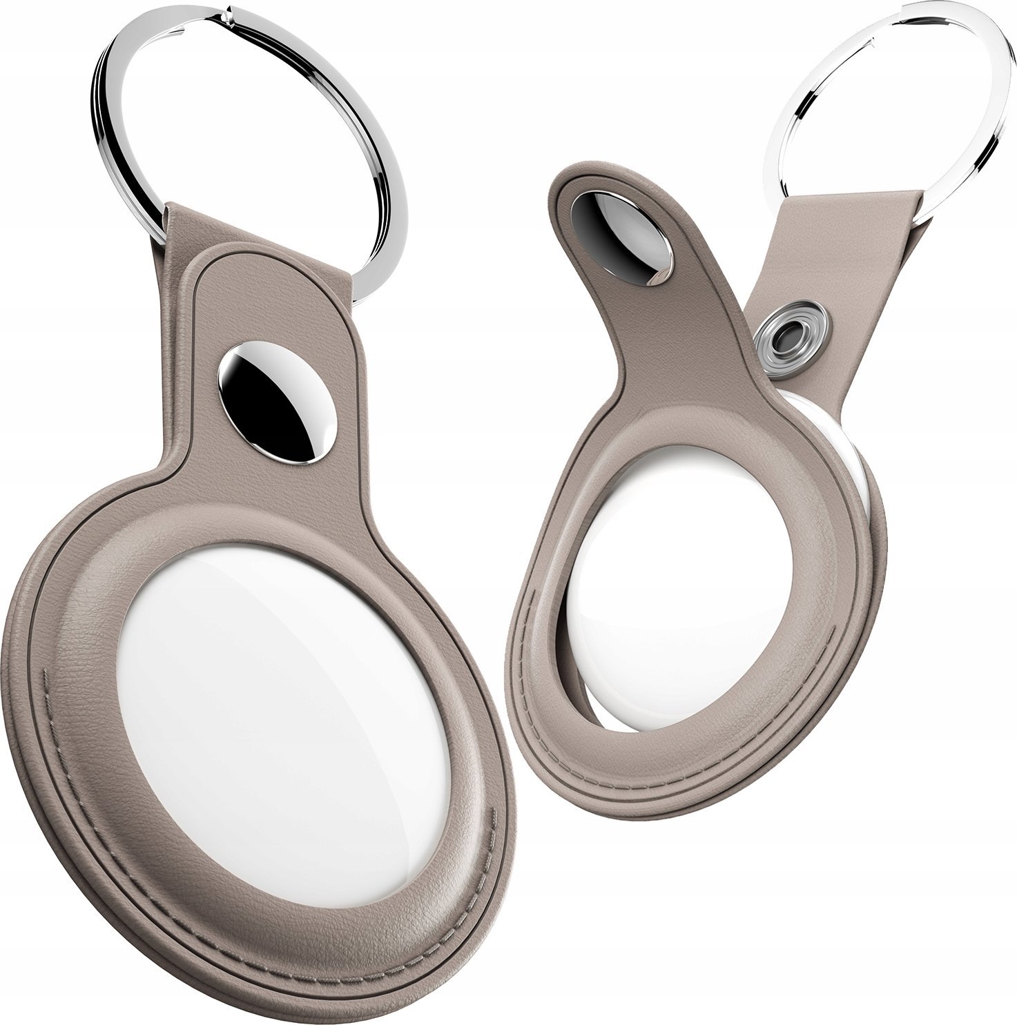 Class and Culture LLC KeyBudz AirTag Keyring - skórzane etui ochronne do AirTag (sandy beige)