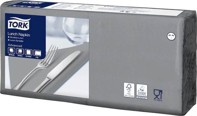 Tork Tork - Serwetki lunchowe, advanced, 2-warstwowe - Szare
