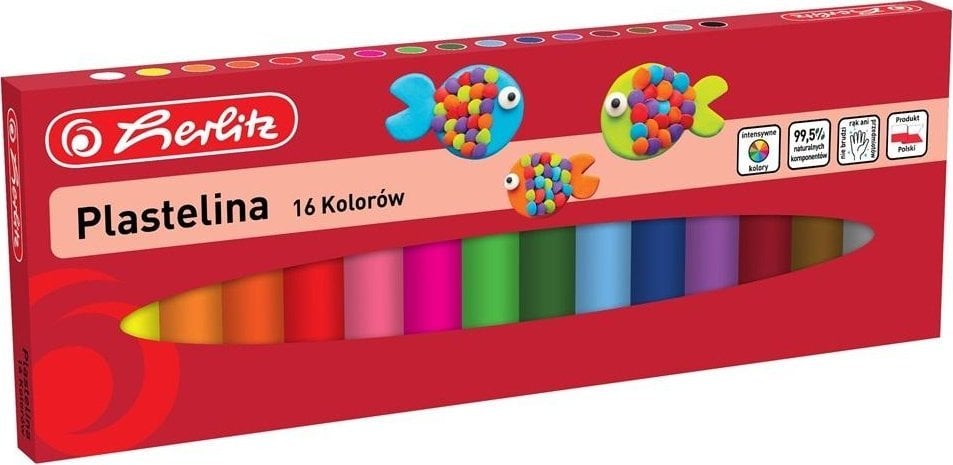 Herlitz PLASTELINA 16KOL HER WB