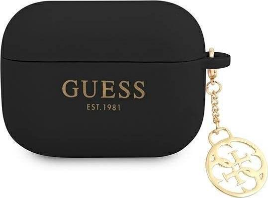 Guess Etui ochronne Silicone Charm Collection do AirPods Pro GUAPLSC4EK czarny