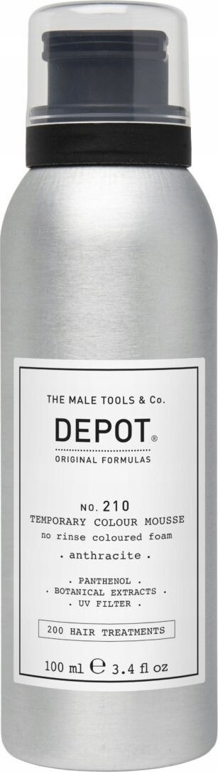 Milk Shake Depot, 200 Hair Treatments No. 210, Panthenol, Hair Colour Leave-In Mousse, Anthracite, 100 ml For Men