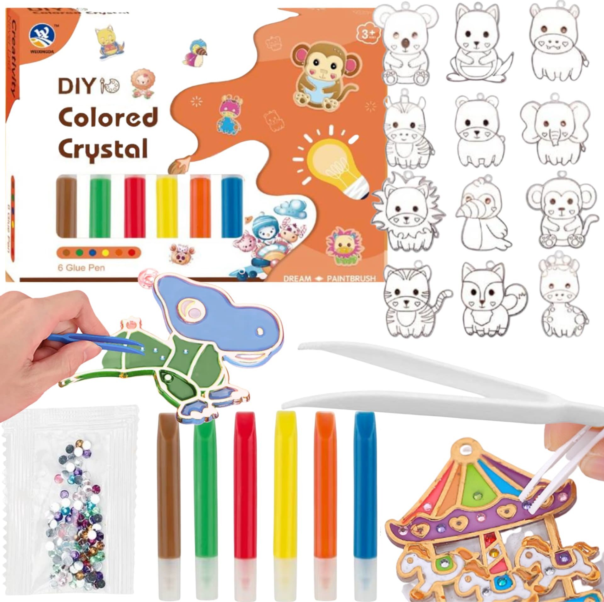 ProNice Zestaw Artystyczny Kreatywny Do Malowania Szablony Wzory Zawieszki Nauka