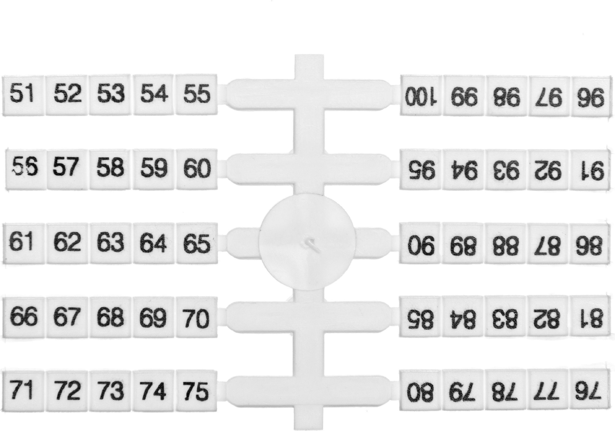 ETI Oznacznik elastyczny do złączek szynowych EO3 /51-100/ 4x50szt. (003901774)