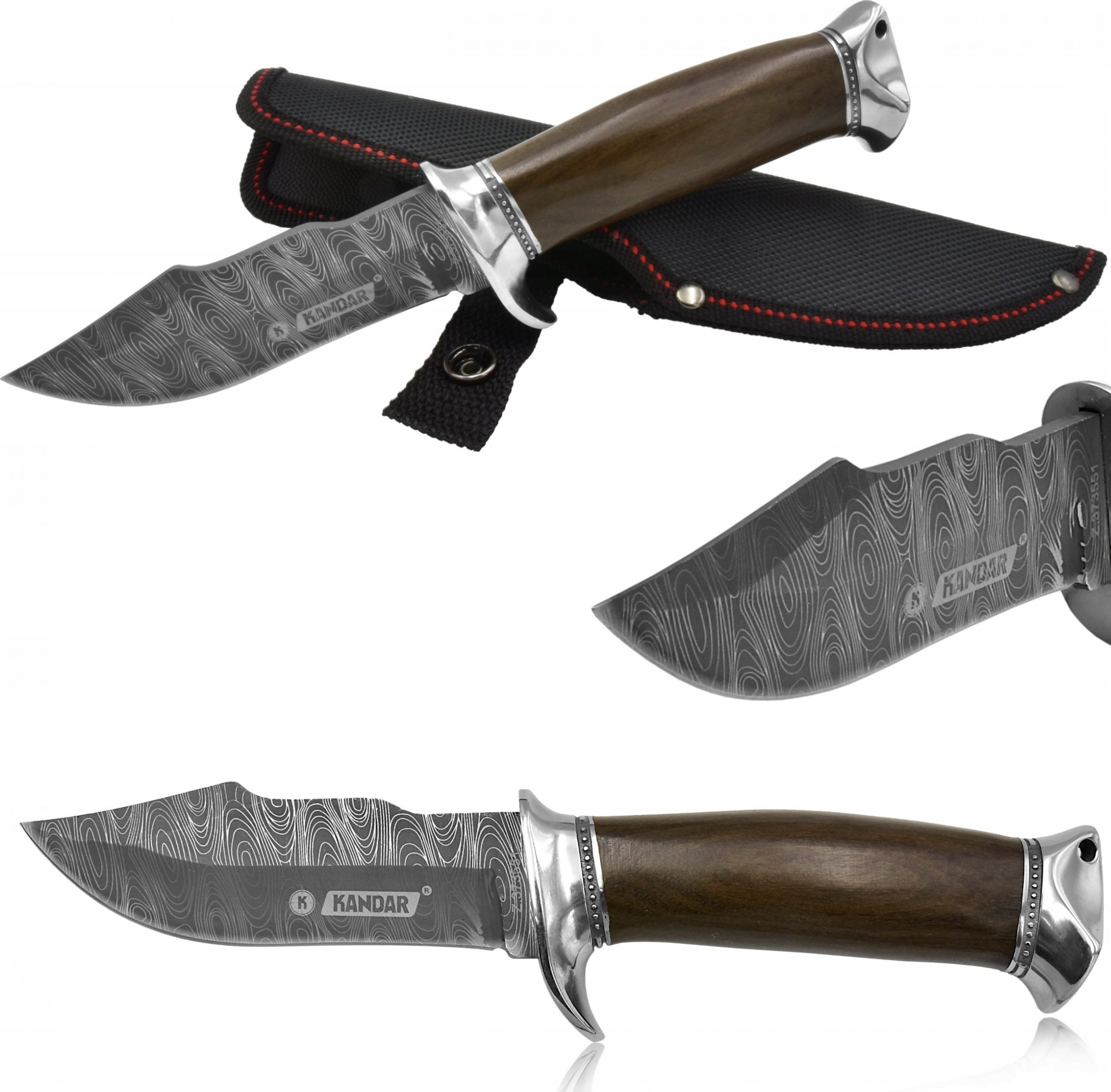 Kandar KANDAR Nóż Myśliwski Survivalowy Taktyczny +Pochwa