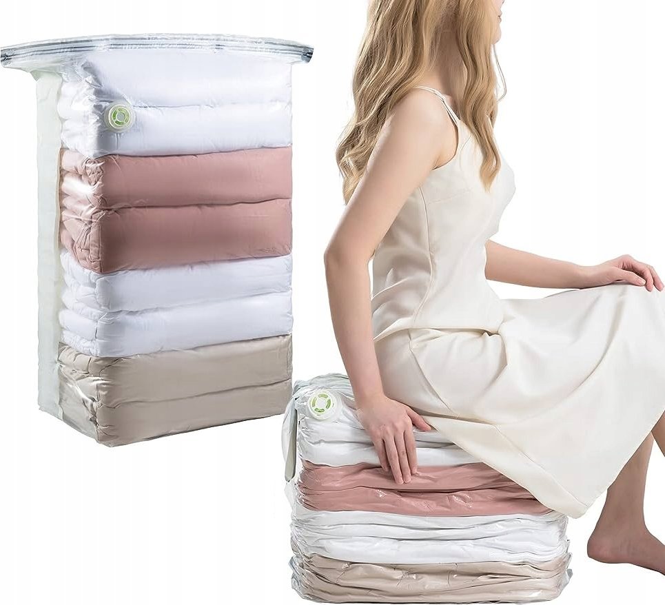 AD Accessories WORKI PRÓŻNIOWE Na Ubrania Pościel Torby WOREK PRÓŻNIOWY KOSTKA 50x70x30