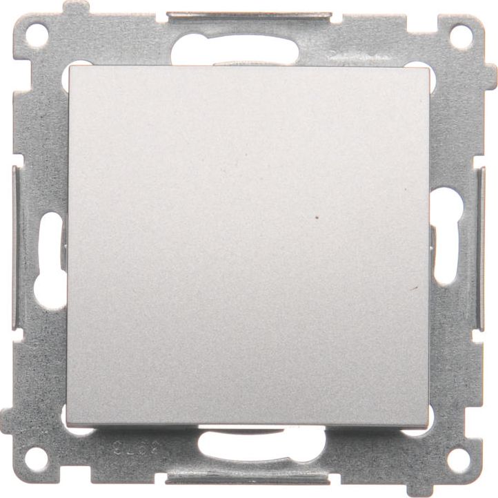Kontakt-Simon Przycisk pojedynczy Simon 54 zwierny 16AX 250V srebrny mat (DP1A.01/43)