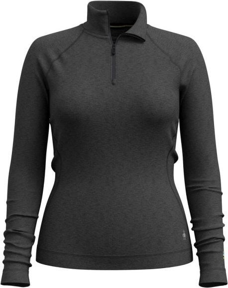 W'S Classic Thermal Merino Base Layer 1/4 Zip Boxed, 010 | charcoal heather, M
