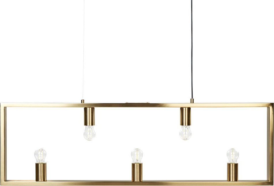 Lampa wisząca Beliani Lampa wisząca 5-punktowa metalowa mosiężna BAYAS
