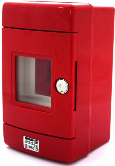 Gewiss Szafka do wyłącznika p.poż. 1x4 moduły natynkowa czerwona 42 RV (GW42206)