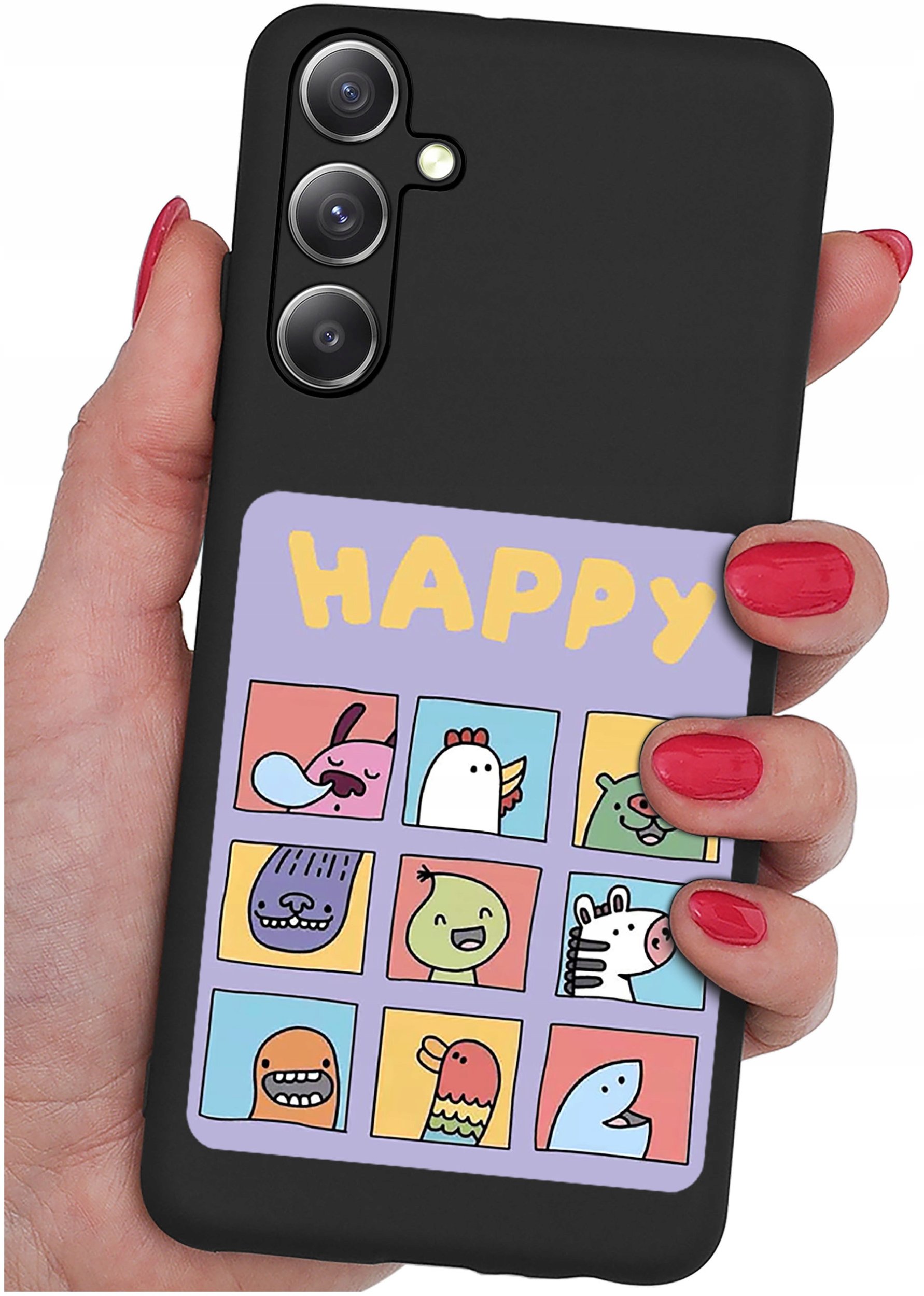 Etui do Samsung Galaxy S24 FE WZORY |SILIKONOWE MATT CASE + SZKŁO 9H