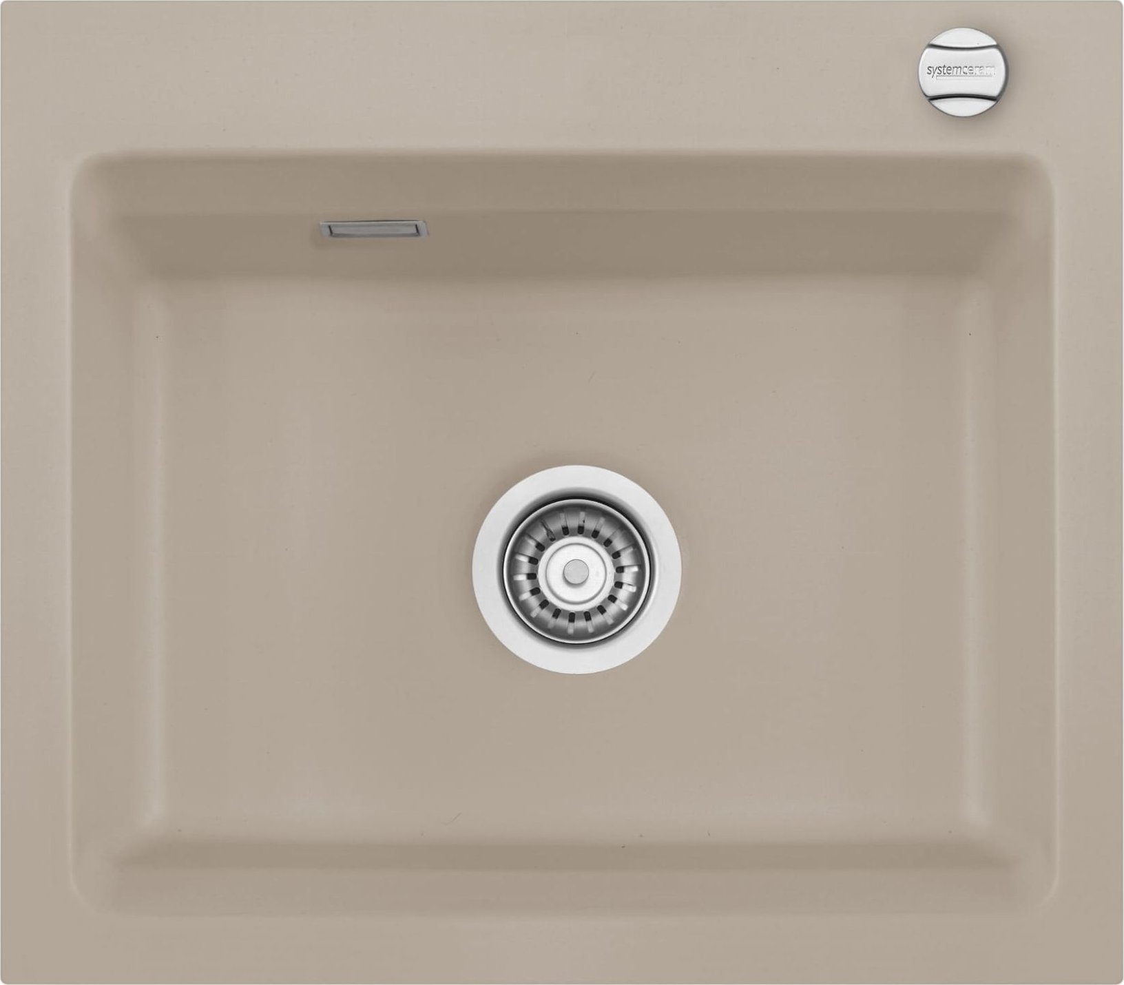 Zlewozmywak SYSTEMCERAM Systemceram Kara 57 Fango zlewozmywak ceramiczny, korek manualny