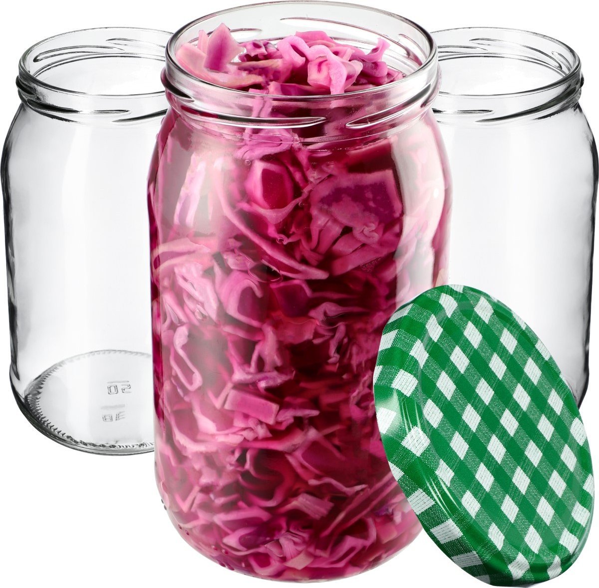 48x Słoik Szklany 760ml Miód Ogórki Wieczko fi82