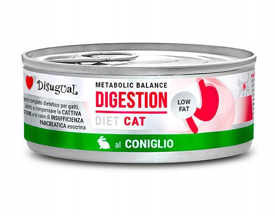 Disugual weterynaryjna Digestion karma mokra dla kota królik 85 g