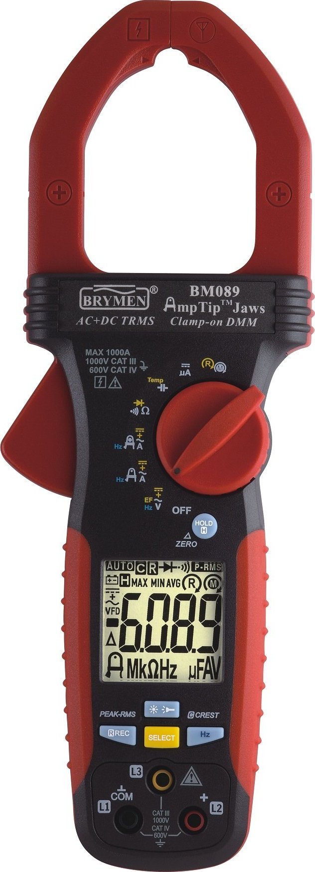 Brymen Miernik cęgowy 1000A AC/DC TRMS AmpTip BM089 Brymen