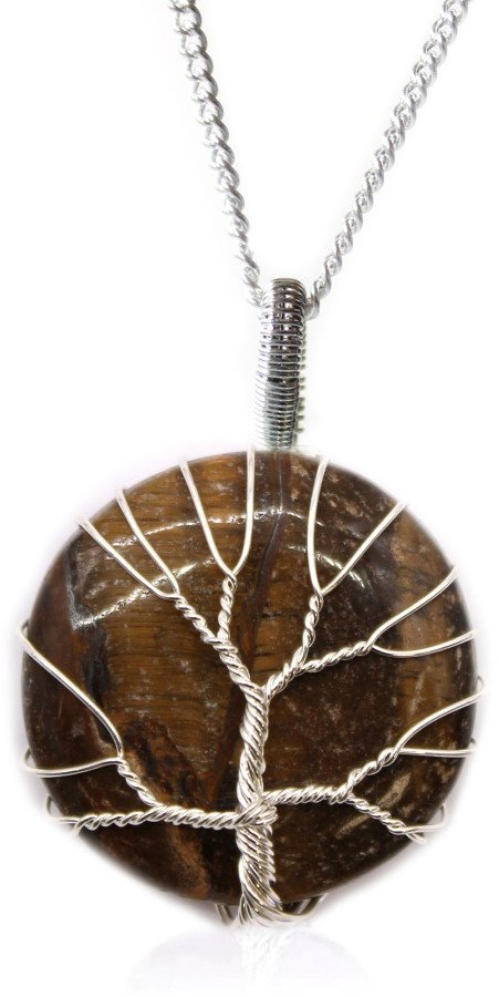 Indyjski Naszyjnik - Drzewo Życia Tygrysie Oko