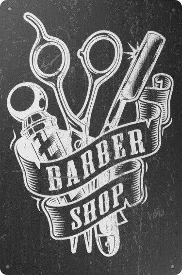 Activeshop TABLICA OZDOBNA BARBER B032