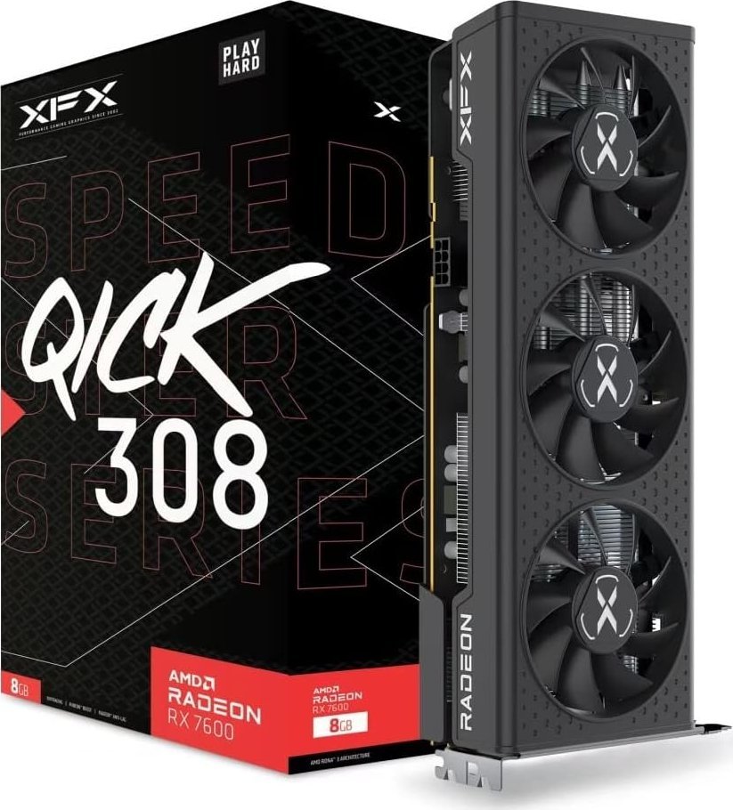 Karta graficzna XFX Speedster QICK 308 Radeon RX 7600 8GB GDDR6 (RX-76PQICKBY)
