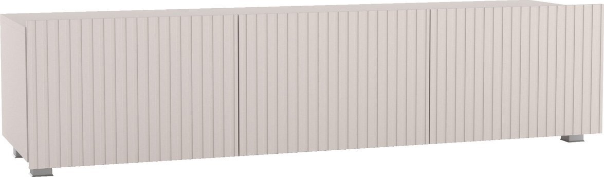 Ravio Szafka RTV Kolder 150 cm w kolorze cashmere i z ryflowanymi frontami