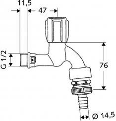 Schell Zawór czerpalny Comfort 1/2" chrom (033510699)