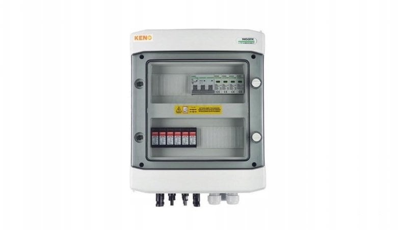 Skrzynka przył. DC+AC hermetyczna z ogranicznikiem przepięć 1000V typu 2 / ogr. AC typ 2, 16A, 3-F, SH-117 DCAC