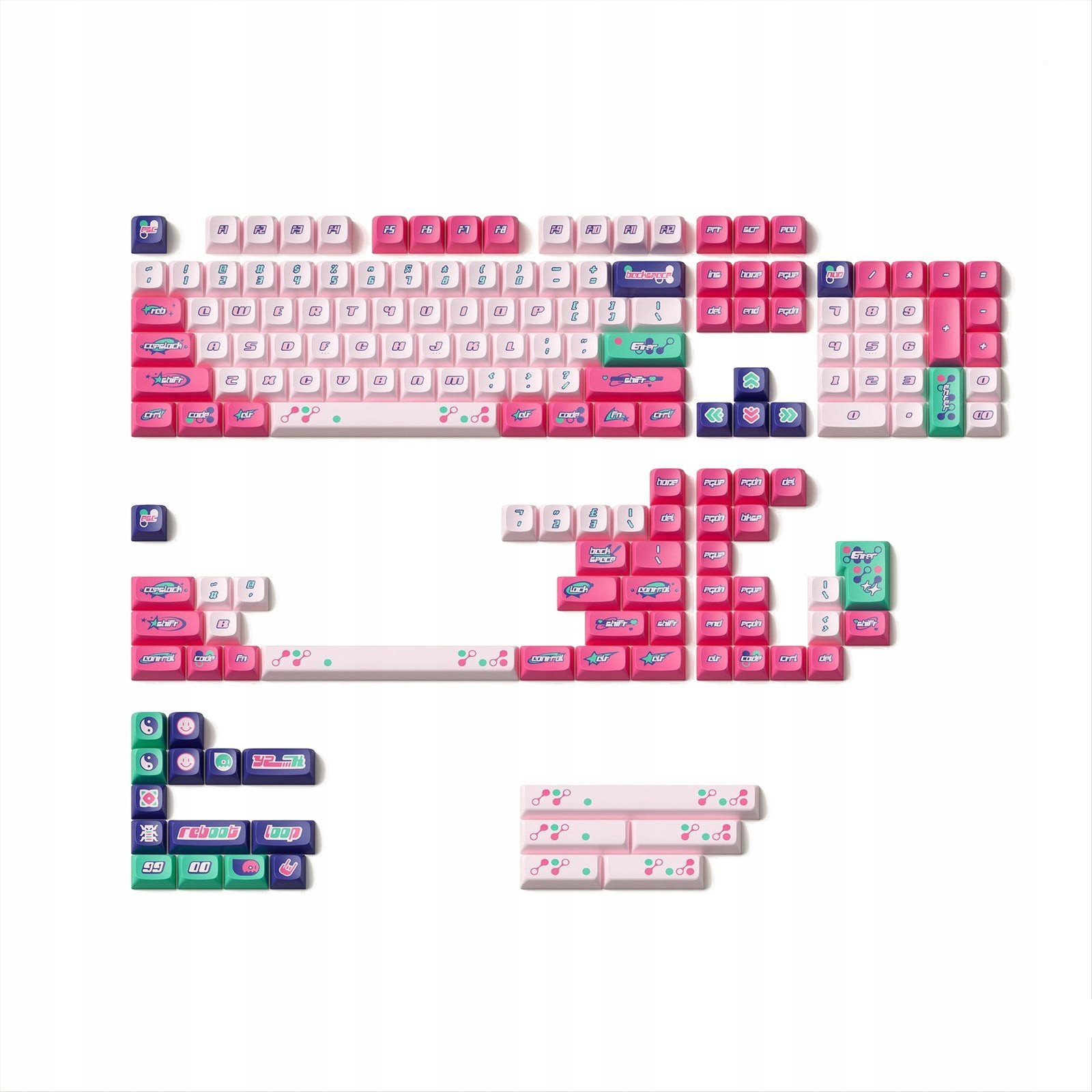 Nuphy - Y2K KDA Dye-sub PBT Keycaps - Nasadki do klawiatury mechanicznej Wave
