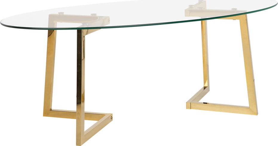 Beliani Stolik kawowy szklany złoty FRESNO