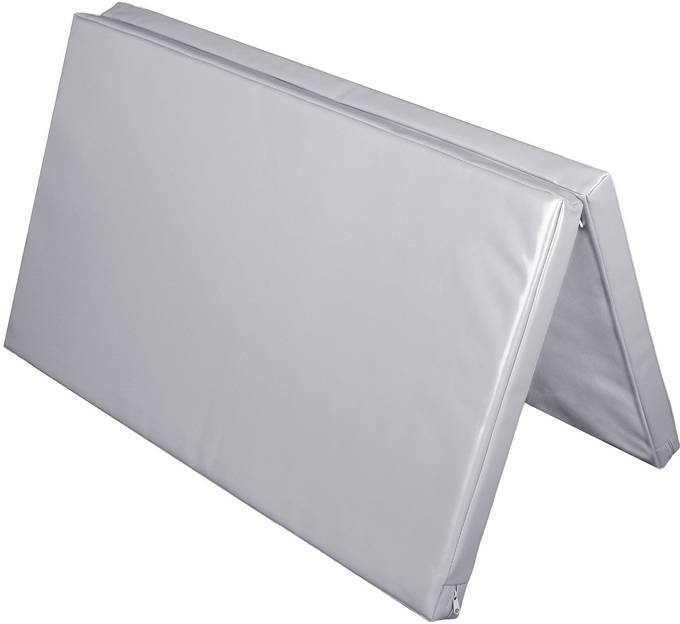 Materac dwuczęściowy z rzepami UNDERFIT 130 x 120 x 6 cm miękki szary