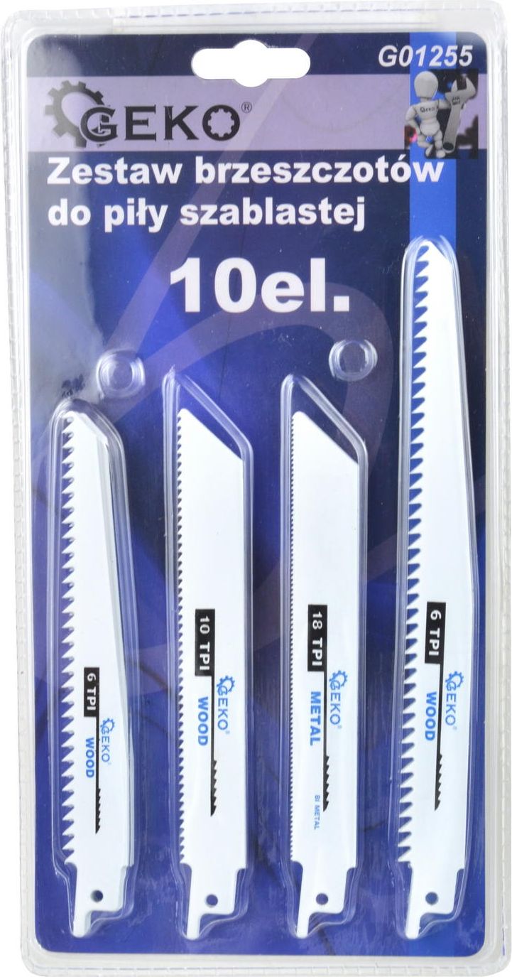 Geko zestaw brzeszczotów do piły szablastej 10 sztuk (G01255)