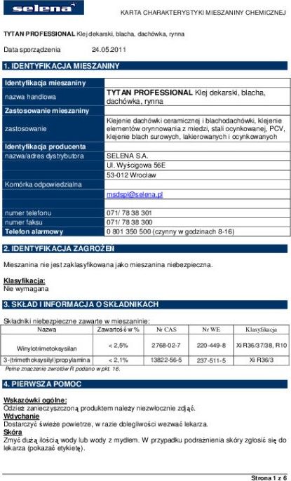 Tytan KLEJ DEKARSKI TYTAN 290ML