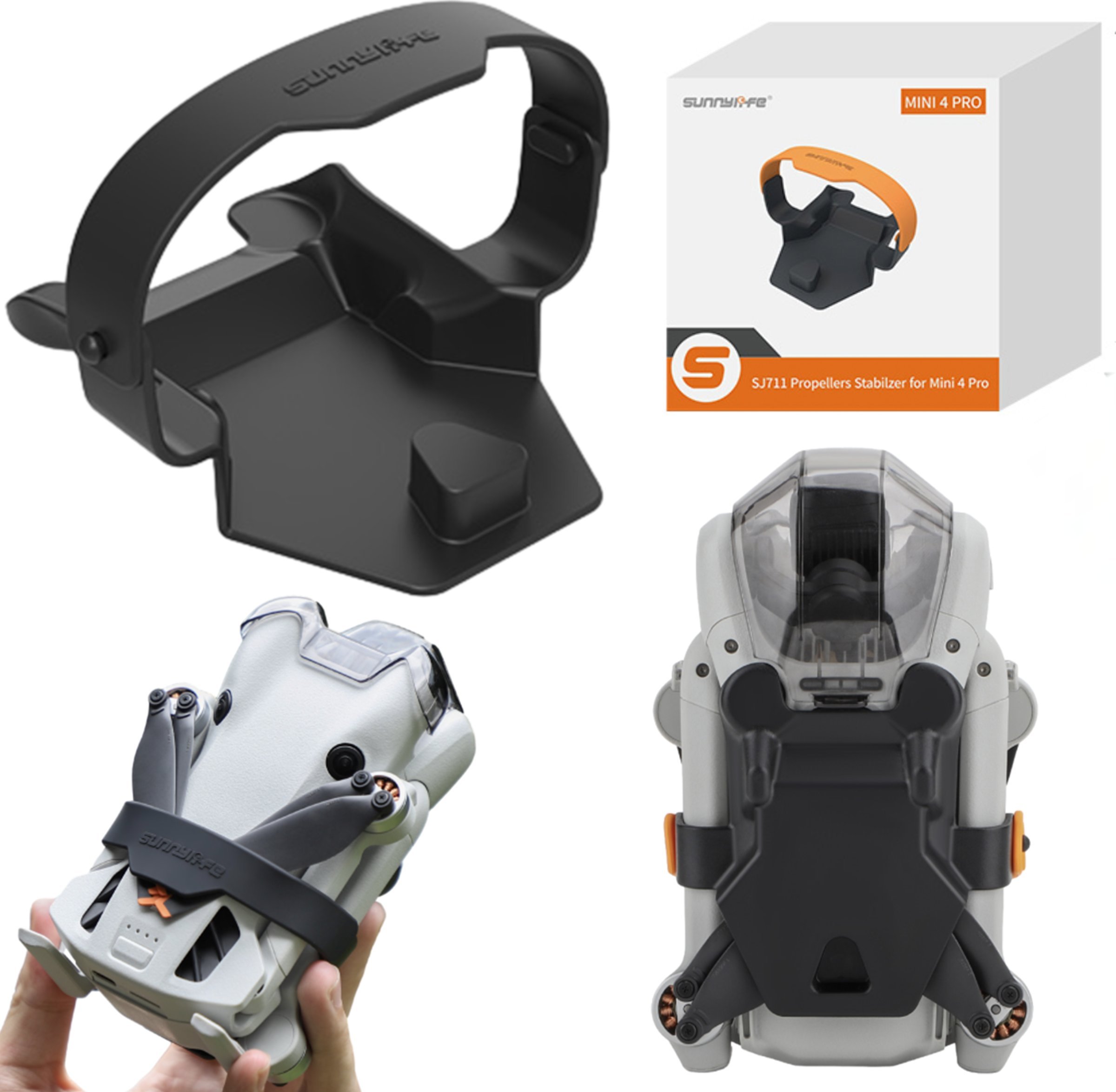 SunnyLife ZABEZPIECZENIE STABILIZATOR BLOKADA ŚMIGIEŁ DO DJI MINI 4 PRO - CZARNA