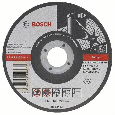 Bosch Tarcz tnąca prosta BEST FOR INOX Rapido 125mm (2.608.600.549)