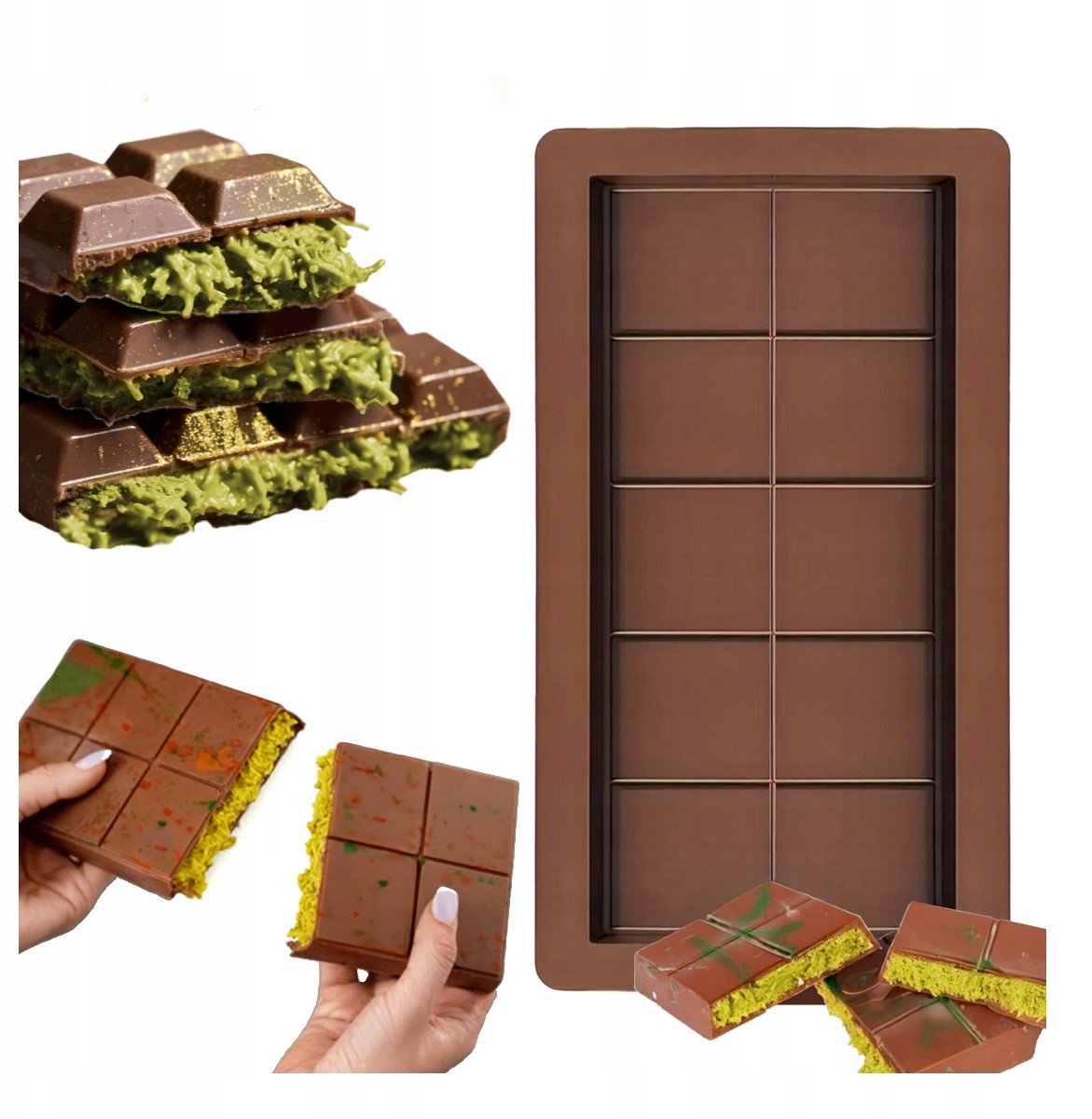 FOREMKA DO DUBAJSKIEJ CZEKOLADY Forma Silikonowa Na Czekoladę 13,5 x 25 cm