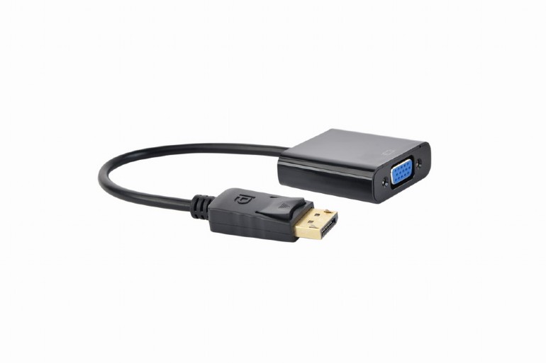 Adapter AV Gembird DisplayPort - D-Sub (VGA) czarny (A-DPM-VGAF-02)