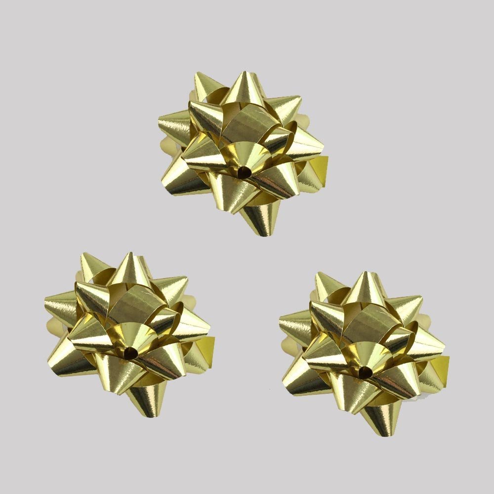 Fastima Rozetka KOKARDA do prezentów 3szt. 6,5 cm Złota K1