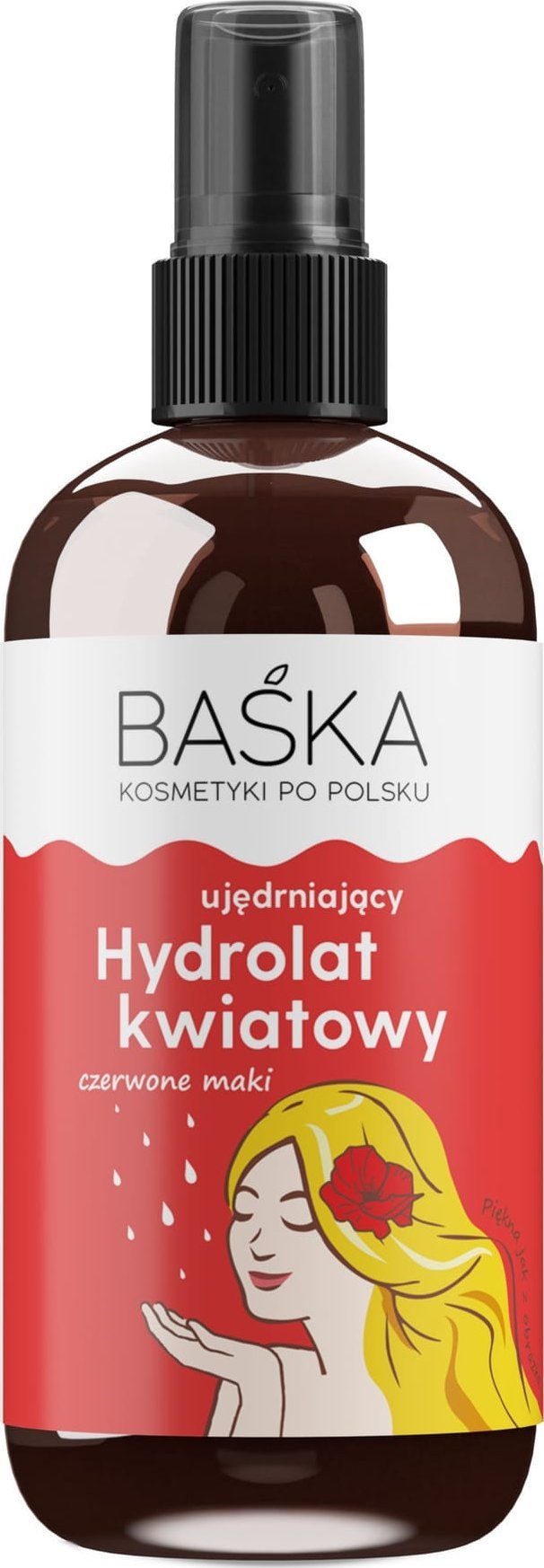 Solverx BAŚKA Hydrolat kwiatowy do twarzy ujędrniający - czerwone maki 100 ml